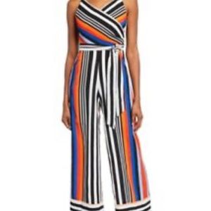 Nicole Miller- striped jumpsuit SIZE 8, with pockets